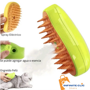 CEPILLO DE VAPOR PARA GATOS Y PERROS - (Elimina el Mal Olor